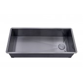 Kingsman Galaxy Black Matte Black Stainless Steel Undermount 16-Gauge Kitchen Sink Single Bowl (42 Inch)
